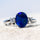 'Helene Blue' Triplet Opal Ring Silver