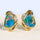 'Isla' Doublet Opal Earrings 18ct Gold