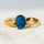 'Kaia Blue' Triplet Opal Ring Gold Plated Silver