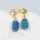 'Keelia Petite Blue' Triplet Opal Earrings Gold Plated Silver