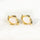 'Kyoko' White Opal Earrings Gold Plated Silver