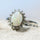 'Le Princess' White Opal Ring Silver