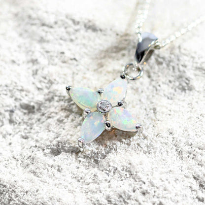 'Liko III' Crystal Opal Pendant Silver