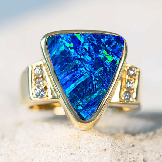 'Logan' Doublet Opal Ring 18ct Gold