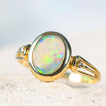 'Lucila' Crystal Opal Ring 14ct Gold