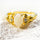 'Maeve' White Opal Ring Gold Plated Silver