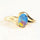 'Margaux' Triplet Opal Ring Gold Plated Silver