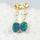'Marilyn Blue' Triplet Opal Earrings Gold Plated Silver