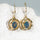 'Mele' Triplet Opal Earrings Gold Plated Silver