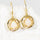 'Mele' White Opal Earrings Gold Plated Silver