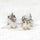 'Mira' Crystal Opal Earrings Silver