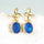 'Nicci Blue' Triplet Opal Earrings Gold Plated Silver