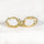 'Nouveau' Crystal Opal Earrings Gold Plated Silver