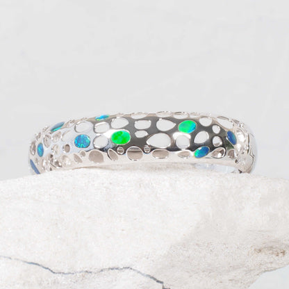 'Nova' Doublet Opal Bracelet Silver