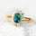 'Princess Blue' Triplet Opal Ring Gold Plated Silver