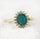 'Princess Grande Blue' Triplet Opal Ring Gold Plated Silver