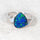 'Serena' Doublet Opal Ring 14ct White Gold