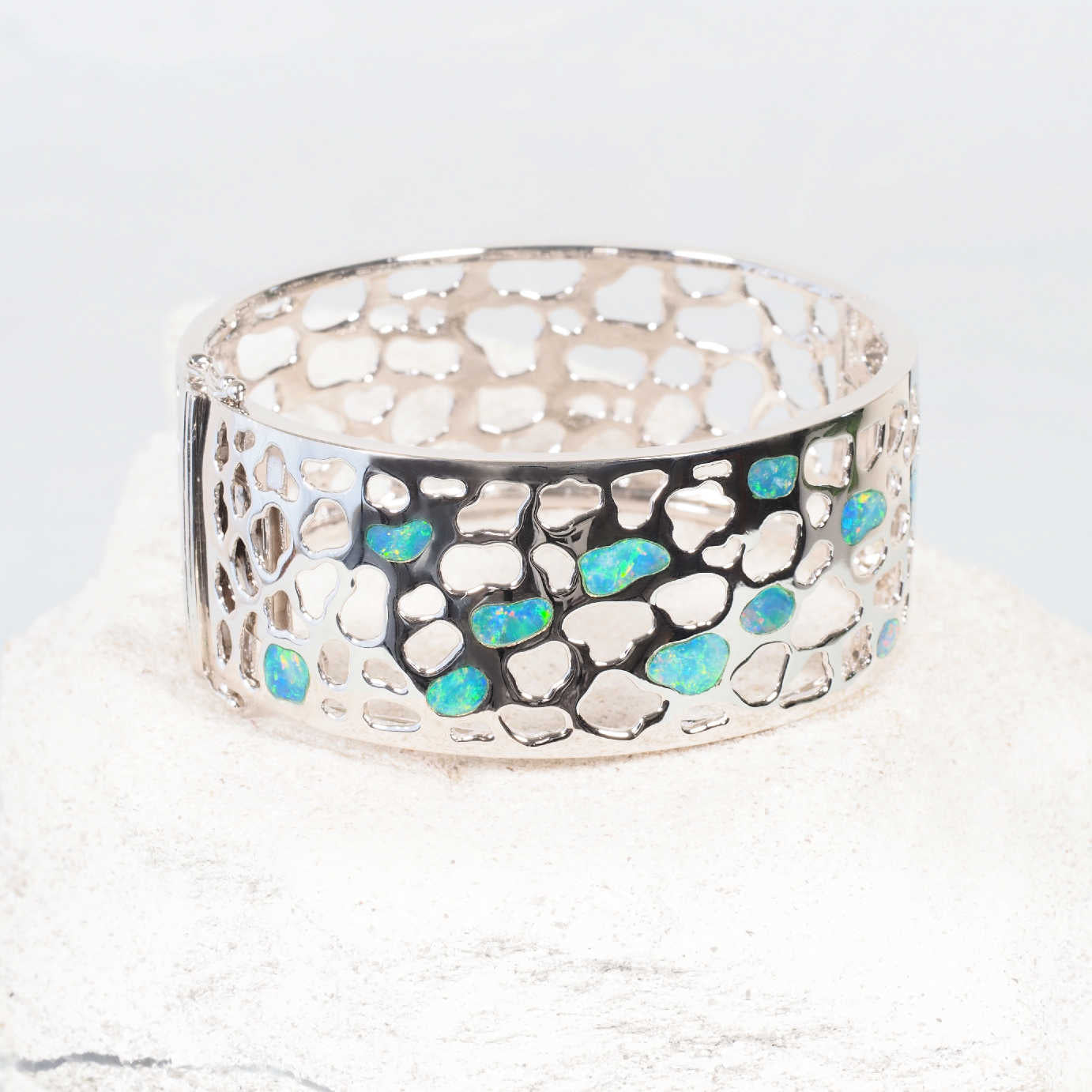 'Sierra' Doublet Opal Bracelet Silver