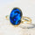 'Sofia' Black Opal Ring 18ct Gold