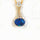 'Star Flower Blue' Triplet Opal Pendant Gold Plated Silver