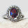 'Stella' Triplet Opal Ring SIlver
