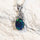 'Trinity Blue' Triplet Opal Pendant Silver